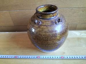 コレクション　昭和　レトロ　アンティーク　花瓶　壺　陶器　茶系　飾り