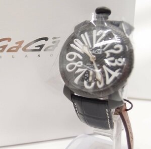 未使用 GAGA MILANO MANUALE 48 マヌアーレ48 手巻 中古 メンズ 腕時計∴WA5393