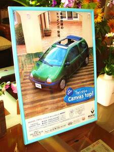 ☆ルノートゥインゴ(Renault Twingo) 初代☆当時物/貴重広告/額装品★Ａ４額★No.0610☆検：カタログ　ポスター風★中古カスタムパーツ★