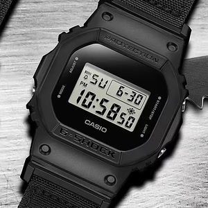 送料無料 特価 新品 カシオ 正規保証付き G-SHOCK DW-5600BCE-1JF ブラック CORDURA クロスバンド デジタル メンズ腕時計★プレゼントにも