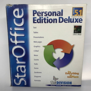 【ジャンク】StarOffice ParsonalEditionDeluxe OS/2 Warp　英語版