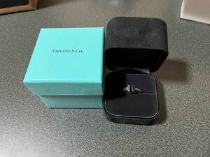 Tiffany square T ring 6 ティファニー　ティースクエアリング　18K ホワイトゴールド 国内正規品