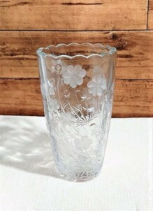 W41★クリスタル花瓶 ノリタケ Noritake CRYSTAL クリスタルガラス 花柄★高さ23cm/約1856g★高級感あります