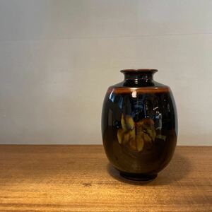 vintage vase Japan 花瓶 アンティーク レトロ 昭和 北欧 デンマーク ミッドセンチュリー 生花 国山窯