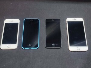 Apple iPhone 4台まとめて 6S SE 5C 5 リセット済み アップル 