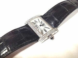 CARTIER カルティエ ミニタンクディヴァン SM ケース アフターダイヤ加工します カスタム K18YG W6301455 W6300856 W6300755 サントス LM X