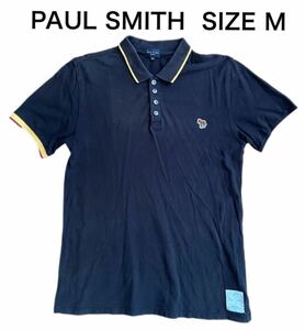 【送料無料】中古 PAUL SMITH ポール スミス ポロシャツ ゼブラ ブラック サイズM