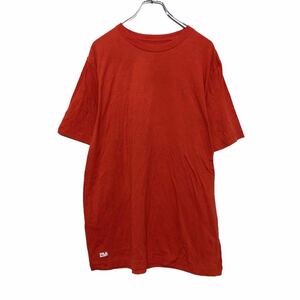 FILA 半袖 プリントTシャツ L～ オレンジ フィラ シンプル 古着卸 アメリカ仕入 a508-5764