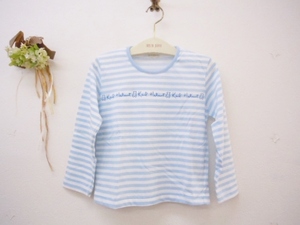 ボーイズカールヘルム Boys Karl Helmut M 100cm 110ｃｍ 長袖Ｔシャツ 白 水色