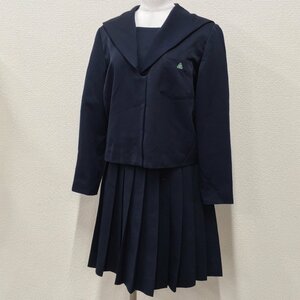 (Y)A945(中古) 山形県 飯豊中学校 セーラー服 上下セット /160/W66/School tiger/セーラー/スカート/冬服/冬用/制服/女子学生/学生服