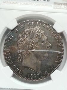 ●コイン● 1820 銀貨 イギリス ジョージ3世 クラウン MS 63