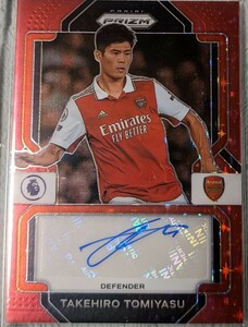 1円スタート アーセナル 冨安健洋 直筆サインカード auto Autograph カラーマッチ panini prizm tomiyasu Arsenal 冨安