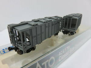 カトー　Nゲージ 　186-0107　AC&F 70t　Closed Side Coverd Hopper　CB&Q　#2　2車輌セット　貨物　KATO　　　　 04