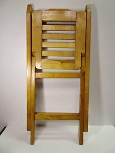 ビスクドール用椅子 木製折畳 運賃着払 0616U13G