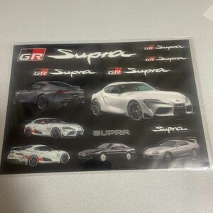 SUPERGT スーパーGT SUPER GT 2023 GR SUPRA トヨタ GAZOO Racing ステッカー デカール ２枚 ペーパークラフト 非売品 ノベルティ