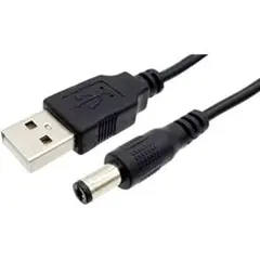 USB-5.5mm/2.1mm 5V DCバレルジャック 変換 電源ケーブル