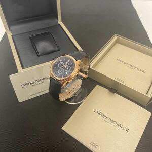 【稼動品】EMPORIO ARMANI エンポリオアルマーニ ARS8701 スイスメイド メンズ腕時計 クォーツ クロノグラフ 腕時計 時計