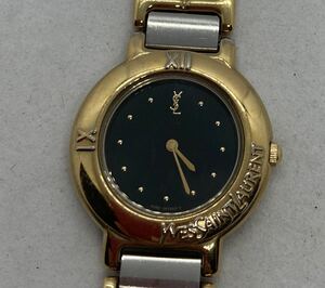 274-0783 YSL Yves Saint Laurent イヴサンローラン 腕時計 金属ベルト シルバー×ゴールド 電池切れ 動作未確認