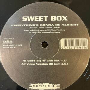 スウィートボックス/SWEETBOX/EVERYTHINGS GONNA BE ALRIGHT/レコード/中古/DJ/CLUB