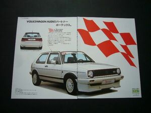 VW ゴルフ2 GTI ボーテックス 広告・2種 A3サイズ アウディ80　検：ポスター カタログ