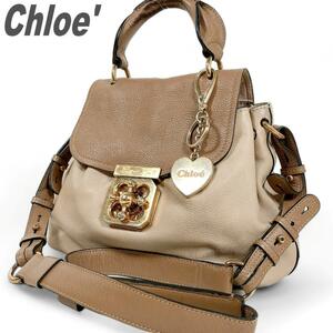 Chloe’ クロエ ショルダーバッグ エルシー 2way ハンドバッグ ゴールド金具 ターンロック トップハンドル ワンハンドル レディース 鞄