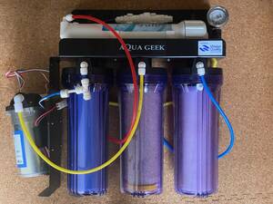 AQUAGEEK クロノスレイン 浄水器 専用加圧ポンプ＋TDSモニター付きフルセット
