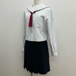 US681-1 (中古) 大分県 大分商業高校 セーラー服 3点セット /165A/W72/セーラー/スカート/タイ/合服/中間服/制服/学生服/女子学生/卒業生品