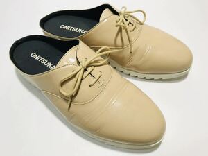 良好!! ONITSUKA オニツカタイガー 1182A493 OXFORD SABOT BEIGE オックスフォード サボ ベージュ 24cm US 7.0 サンダル MADE IN JAPAN