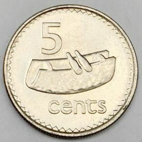 海外コイン　フィジー　5セント　1999年　エリザベス2世