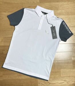 未使用☆[1PIU1UGUALE3 GOLF] 21SS 定価31,900 CRAZY BACK LOGO ゴルフウェア 半袖ポロシャツ IV 4 GRT050 POE201 