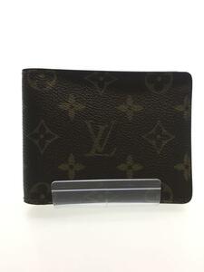 LOUIS VUITTON◆ポルト・フォイユ・ミュルティプル_モノグラム_BRW/PVC/BRW/レディース//