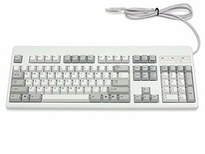 東プレ Realforce104U-S 英語配列 USB 静電容量無接点方式 昇華印刷静音タイプ 変荷重 ホワイト/グレー XF0(中古品)　(shin