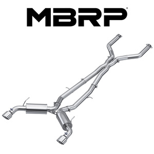 MBRP 2016- インフィニティ Q50 3.0L V6 VR30DDTT キャットバック エキゾースト ポリッシュTip 正規輸入品