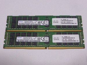 メモリ サーバーパソコン用 Samsung PC4-19200T(DDR4-2400T) ECC Registered 32GBx2枚合計64GB 起動確認済です M393A4K40CB1-CRC4Q