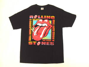 希少☆未使用 THE ROLLING STONES ローリングストーンズ オフィシャル 2005年 A BIGGER BANG TOUR ビガーバン ツアー Tシャツ黒L