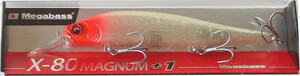 メガバス X-80 MAGNUM +1/09 GLX SHINY RED HEAD　シーバス・ソルトミノー メール便OK