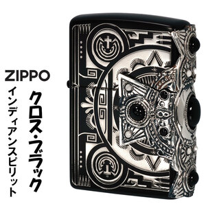 zippo ジッポー ライター オイルライター ZP インディアンスピリット BKクロス 　送料無料