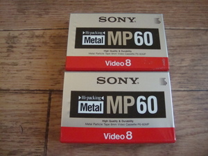 ★ 新品・送料無料 SONY メタルテープ ２個セット Video8 ソニー Metal MP60 8ミリビデオ ★