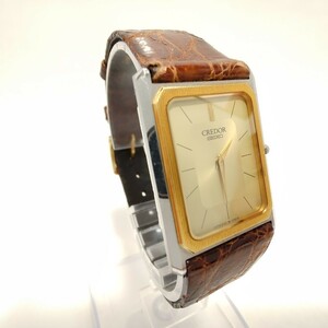  SEIKO セイコー CREDOR クレドール 6730-5090／QZクオーツ／14K 金製ベゼル／稼働中☆１円～