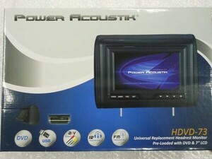 ■USA Audio■ Power Acoustik HDVD-73GRDK 7インチ ヘッドレストDVD