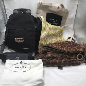 バッグ まとめて6点 セット tamrac カメラリュック ショルダー PRADA プラダショルダー紐　トートバッグ プラダの保存袋 中古 YS CFHW