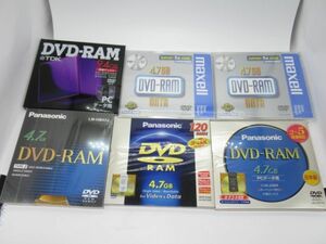 Q 7-11 未開封 DVD-RAM まとめ 6枚セット 4.7GB 5枚 9.4GB 1枚 パナソニック マクセル TDK
