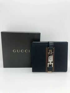 1円 GUCCI グッチ 財布 ジャッキー ブラック 未使用品