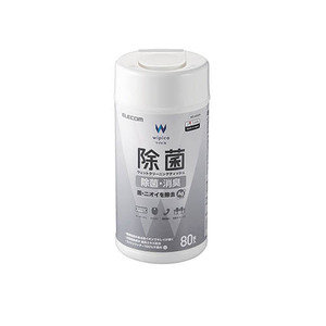 【5個セット】エレコム ウェットティッシュ/除菌/ボトル/80枚 WC-AG80NX5