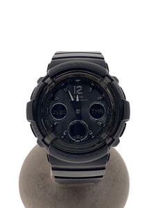 CASIO◆ソーラー腕時計_BABY-G/デジアナ/ブラック/BGA-2800