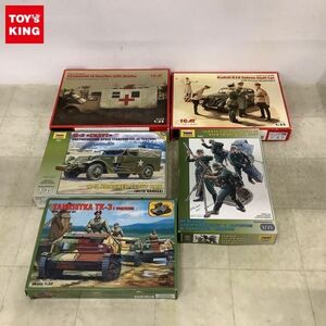 1円〜 ICM 他 1/35 独 V3000S/SSMマウルティア 野戦救急車、オペルカデット K38 サルーンスタッフカー w/交通警察隊 等