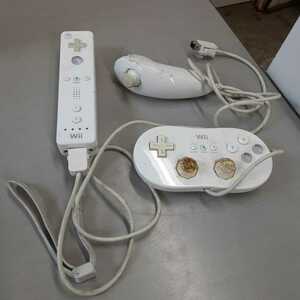 う2.】任天堂　Wii　リモコン　ストラップ　セット RVL-005 ホワイト　白　ゲーム テレビゲーム　 アクセサリ、周辺機器　動作未確認　現状