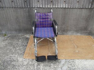 TS-24-0408-01　介助式多機能車椅子カワムラKA816-38（レッグサポートなし、シート焼け有）