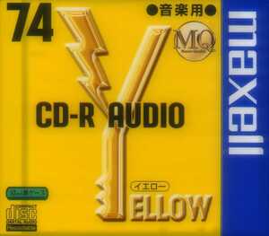 maxell 日立マクセル 音楽用CD-R YELLOW 原産国 日本 非プリンタブル　未開封新品　CDRA74YE.1TP　１枚パック