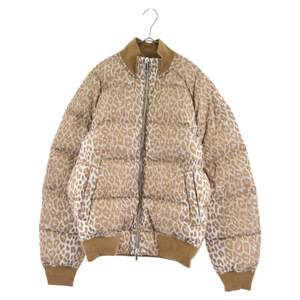 DIOR ディオール 21AW Leopard Down Jacket 213C411A5492 レオパード柄ダウンジャケット ブラウン